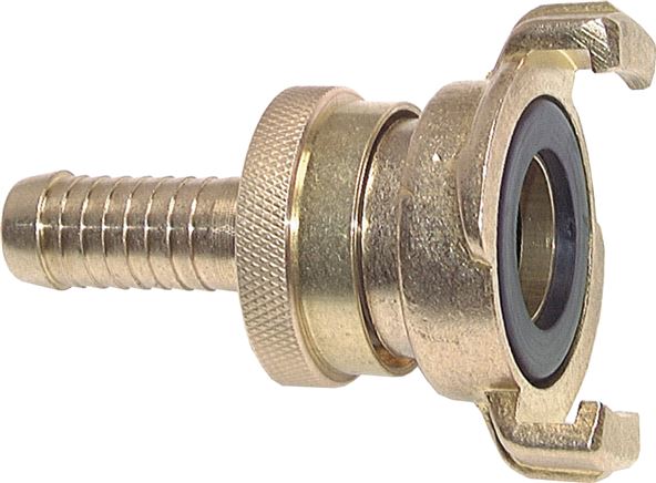 Exemplary representation: Safety garden hose quick coupling with grommet, brass