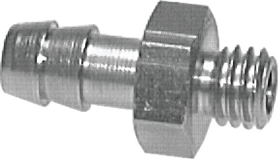 Exemplary representation: Push-in nipple with cylindrical thread - inner cone, 1.4571