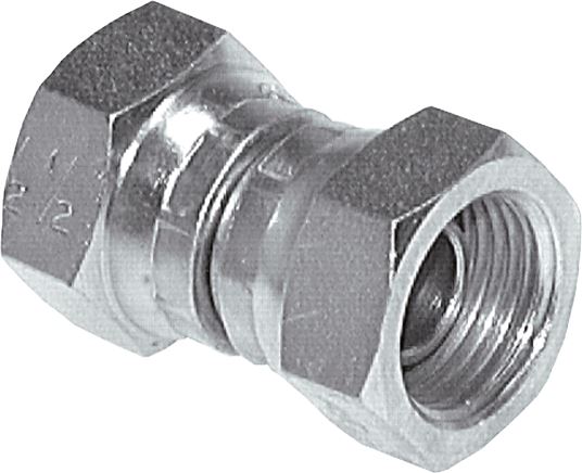 Exemplary representation: Straight screw connection with G-thread (60° universal sealing cone, female), galvanised steel