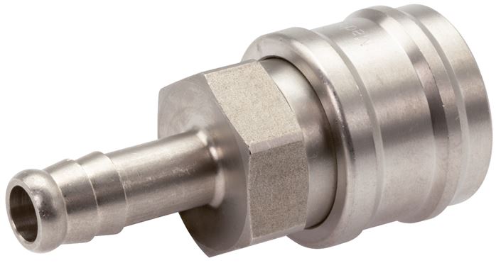 Exemplary representation: Coupling socket with grommet, stainless steel