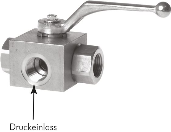 Exemplary representation: Stainless steel high-pressure 3-way ball valve